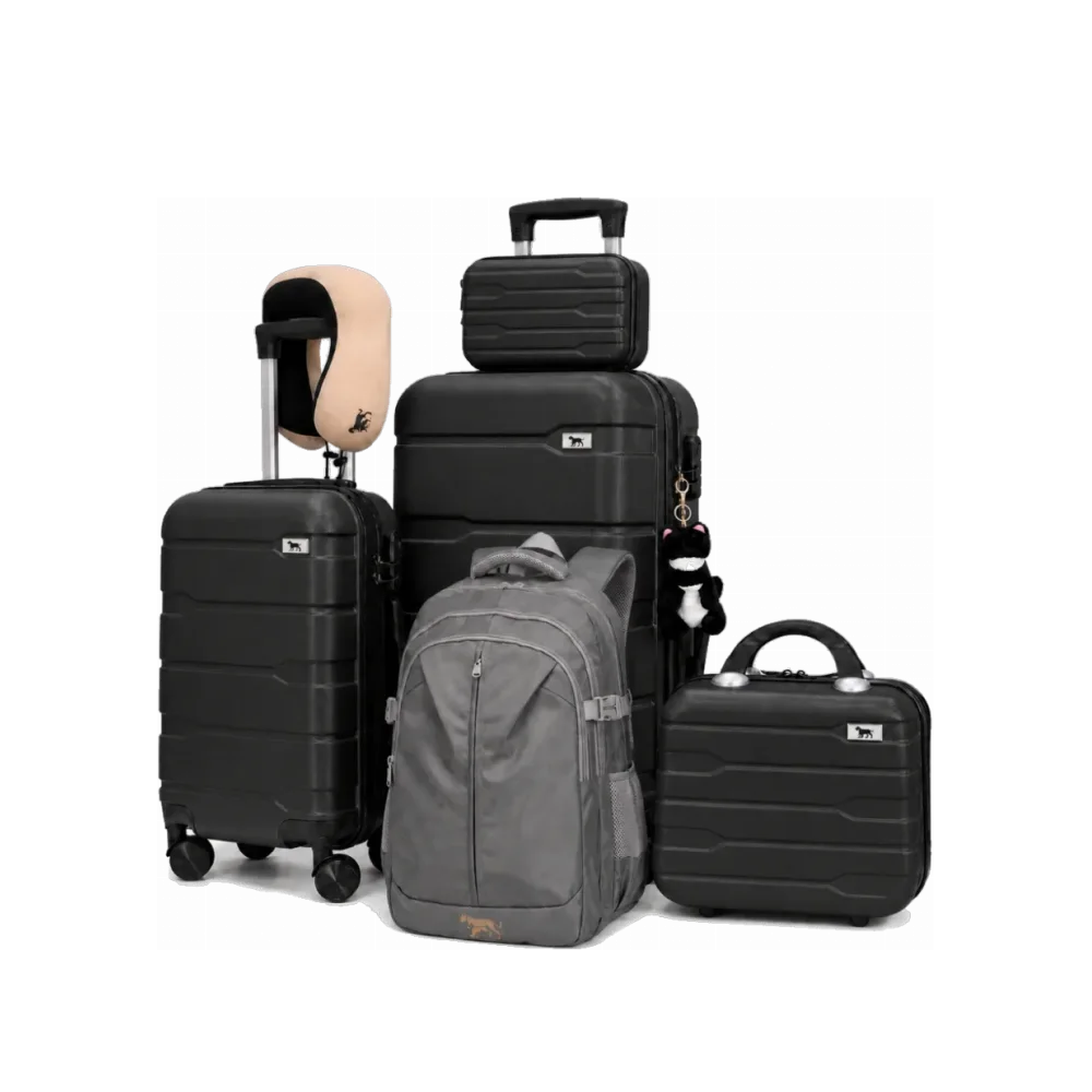 Kit de malas 5 peças com mochila em ABS