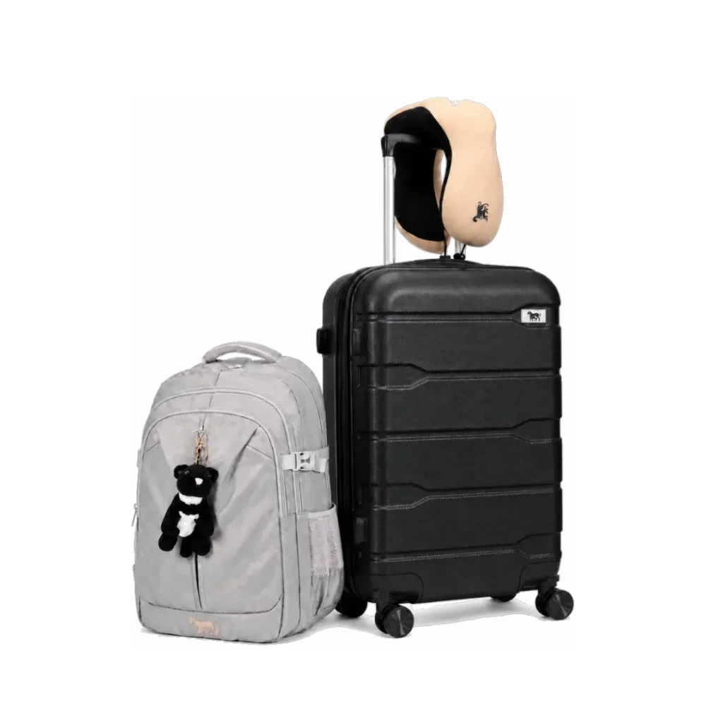 Kit mala de bordo 20 polegadas em ABS com mochila